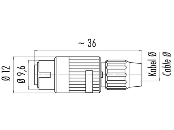 Male cable connector