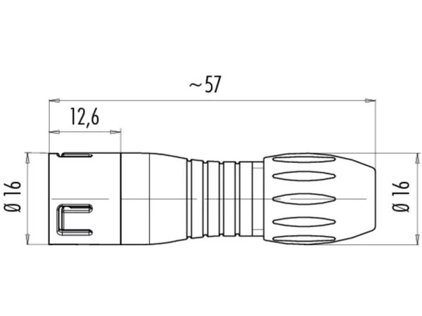 Male cable connector