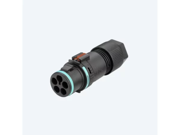 Mini plug connector, screwless