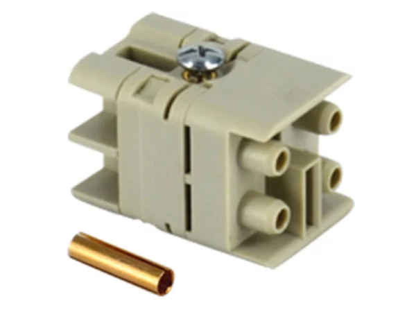 adaptor, size 21.21, 4p, for fibre optic SC-contact, with metallic sleeve, female