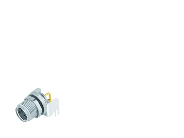 Female angled panel mount connector