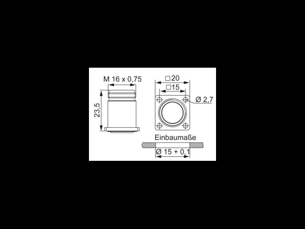 Panel Connector, Male Thread