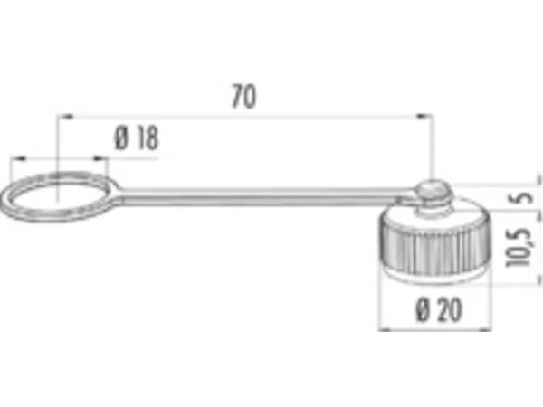 Protection cap for male panel mount connector