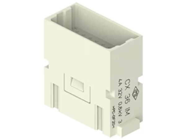 male insert, MIXO, 1MU, 36p, crimp, 4A, 32V