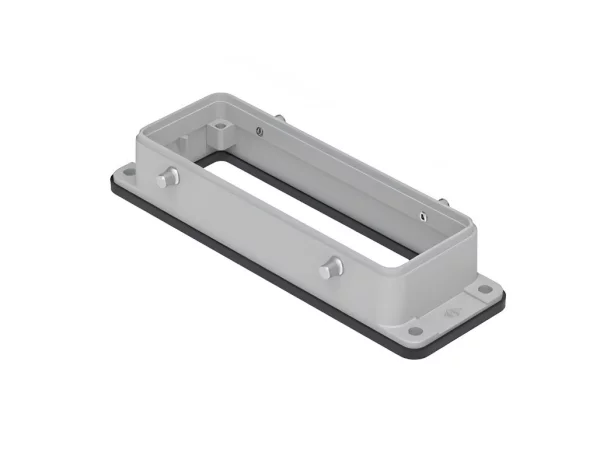 bulkhead mounting housing, size 104.27, alu, 4 pegs, without gasket