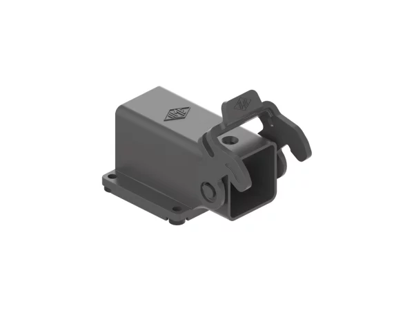 bulkhead mounting housing, angled, size 21.21, CK plastic, 1 lever