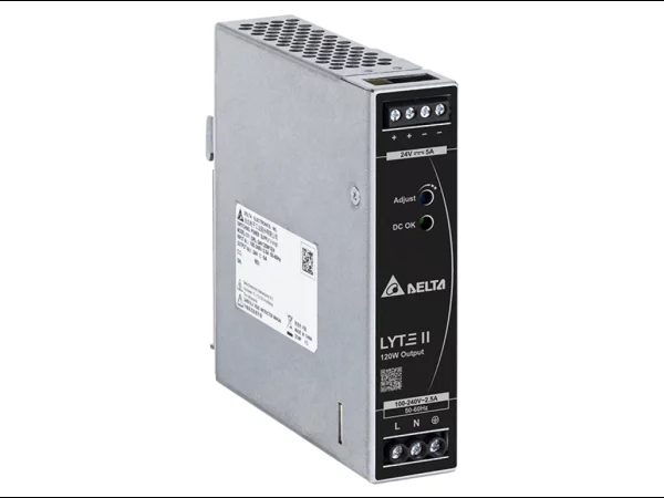 Power Supply, 1Ph, 120W, DIN Rail, AC/DC, 24 Vdc, 5 A