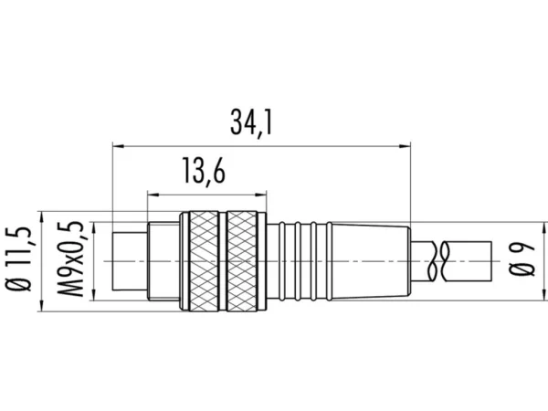 Male cable connector