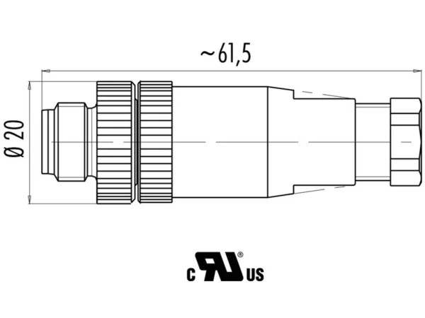 Male cable connector