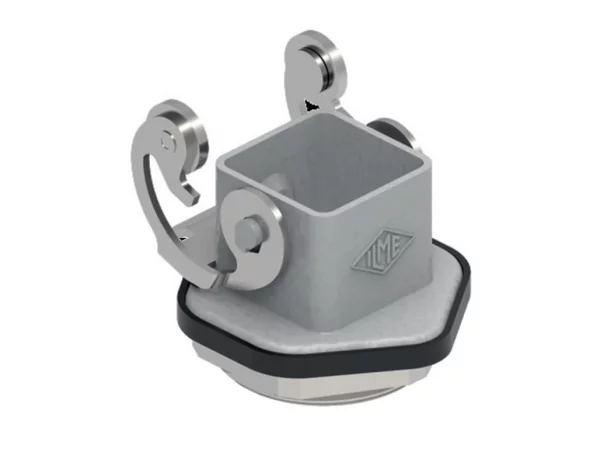 bulkhead mounting housing, size 21.21, CKA zinc, 1 lever stainless steel, 1xM32 external, profiled gasket