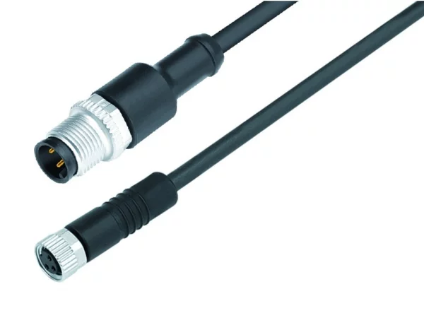 Male cable connector M12x1 - Female cable connector M8x1