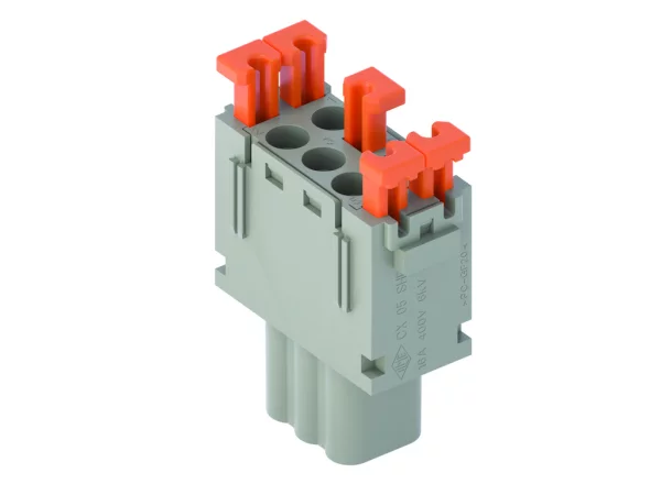 female insert, MIXO, 1MU, 5p, silver, SQUICH, 16A, 400V