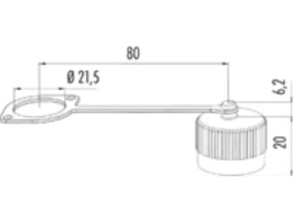 Protection cap for male panel mount connector
