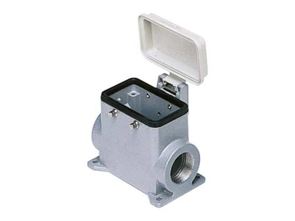 surface mounting housing, size 57.27, C-TYPE alu, 4 pegs, 2xM20 side, cover plastic