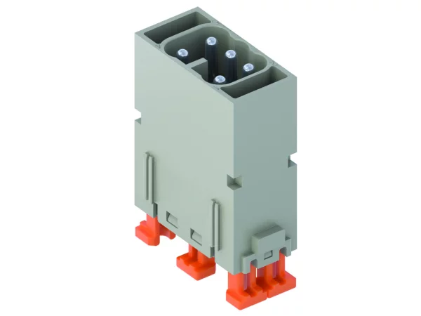 male insert, MIXO, 1MU, 5p, silver, SQUICH, 16A, 400V