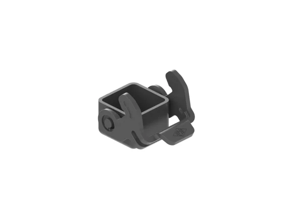 protection cover, size 21.21, plastic, 1 lever, for male inserts, loop, black