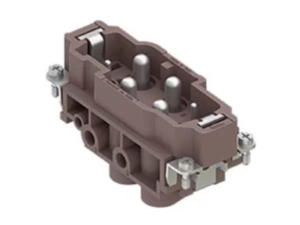 male insert, size 77.27, 4+2p+PE, screw, 80+16A, 830+400V, 180°