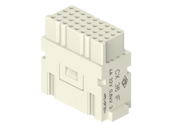 female insert, MIXO, 1MU, 36p, crimp, 4A, 32V
