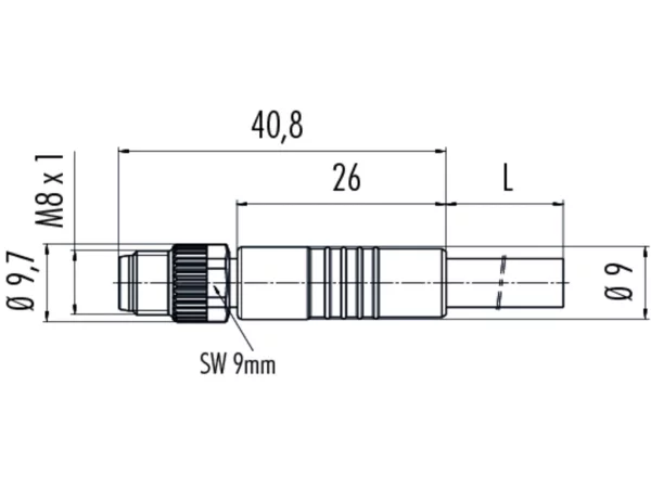 Male cable connector