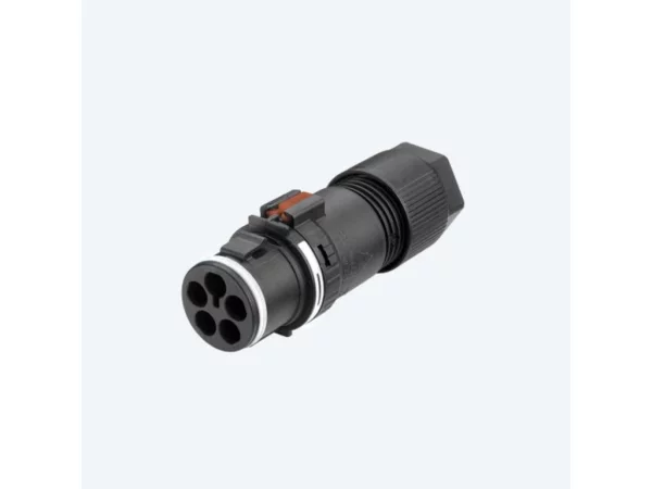 Mini plug connector, screwless