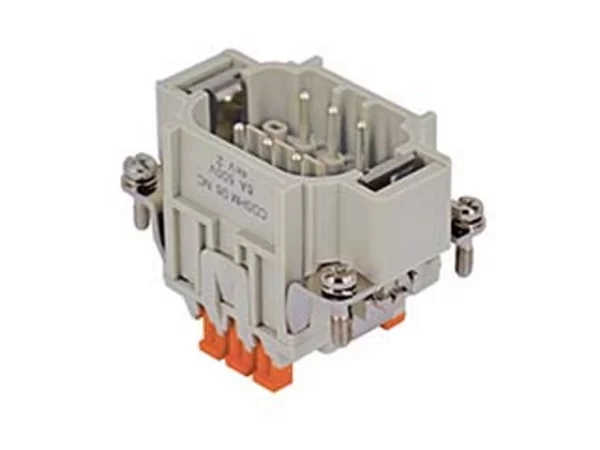 male insert, size 44.27, 6p+PE, SQUICH, 6A, 250V, for measuring transformer