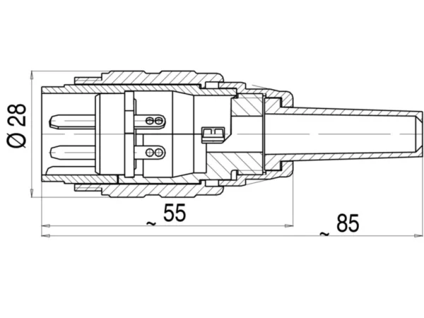 Male cable connector
