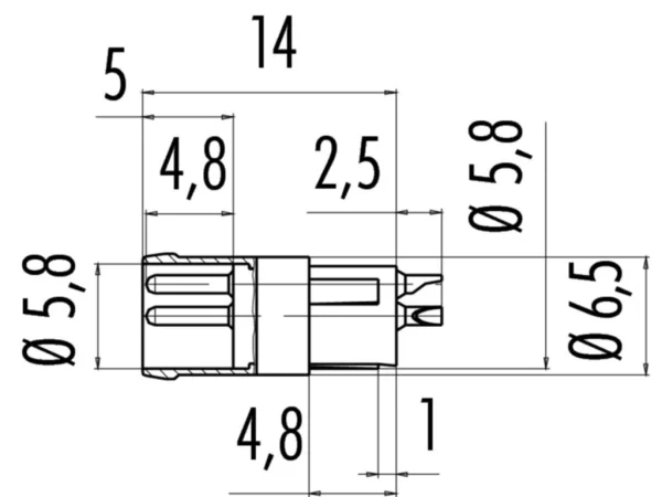 Male receptacle