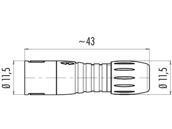 Male cable connector