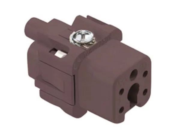 female insert, size 21.21, 4p+PE, silver, screw, 10A, 230/400V, 180°C