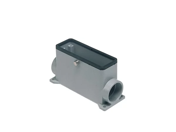 surface mounting housing, high, size 104.27, central lever alu, 2 pegs, 2xPG29 side