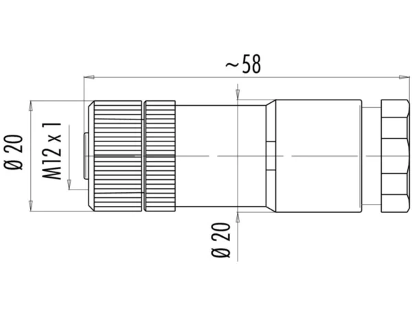 Female cable duo connector