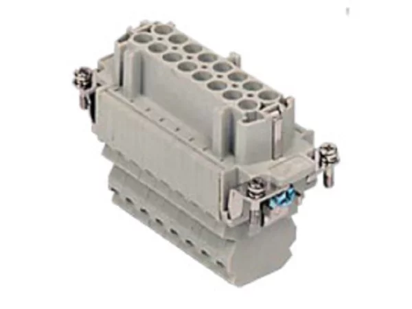female insert, 16p+PE, silver, 2x spring, 16A, 500V, for size 77.62 no.17-32