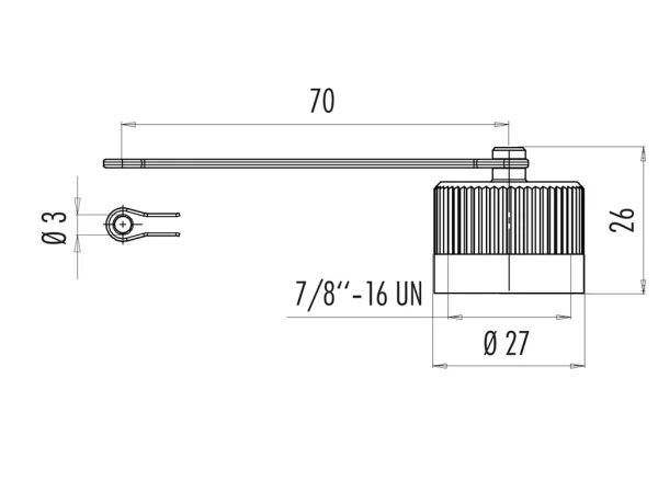 Protection cap for male panel mount connector