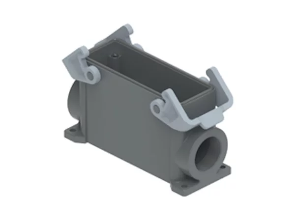 surface mounting housing, high, size 104.27, T-TYPE plastic, 2 levers, 1xM40 side, PE-jumper