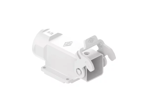surface mounting housing, angled, size 21.21, CK plastic, 1 lever, 1xM25 side