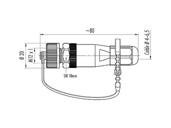 Male cable connector