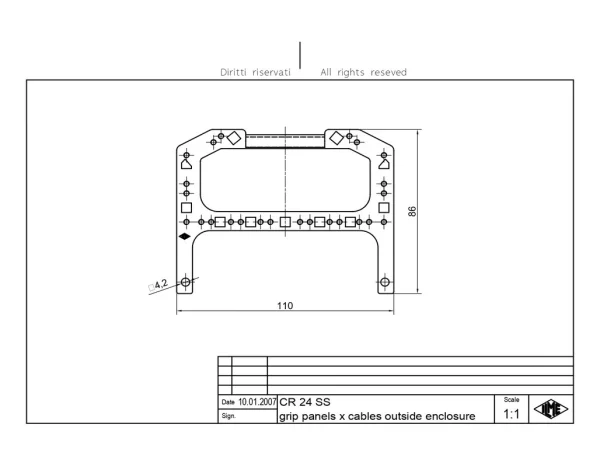 strain relief anchorage, size 104.27, steel zinc plated, for PE- and GND-connection