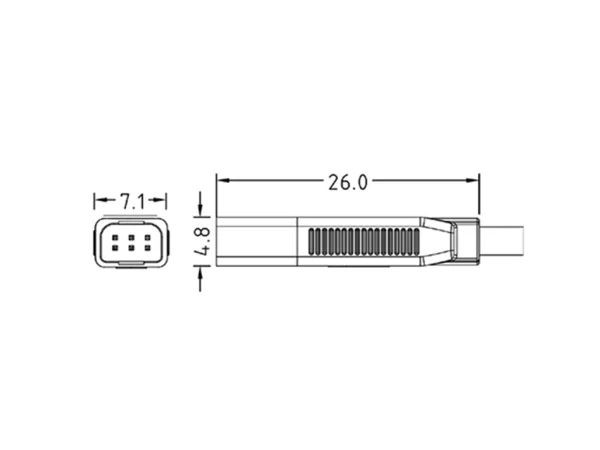 Micro T Male plug connector