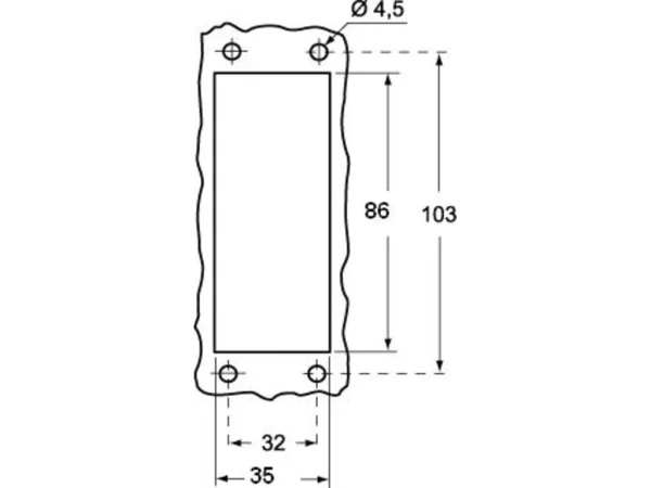 bulkhead mounting housing, size 77.27, T-TYPE plastic, 2 levers, PE-jumper