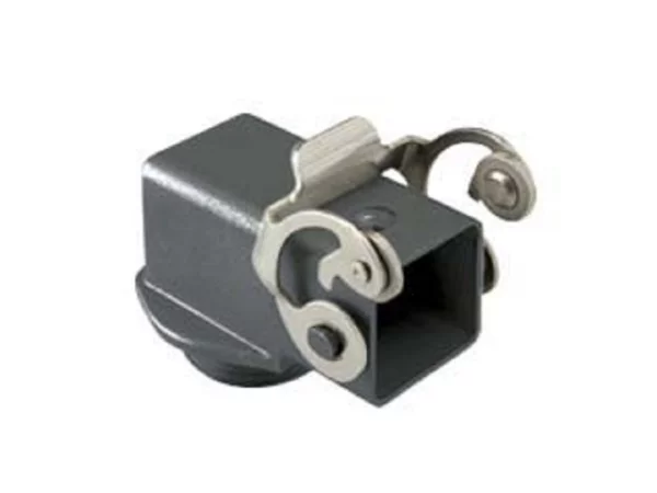 bulkhead mounting housing, angled, size 21.21, E-Xtreme alu, 1 lever stainless steel, 1xM25 external