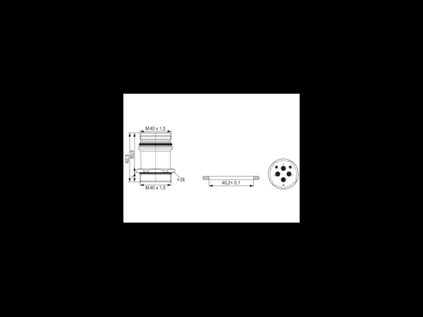 Panel Connector, Male Thread