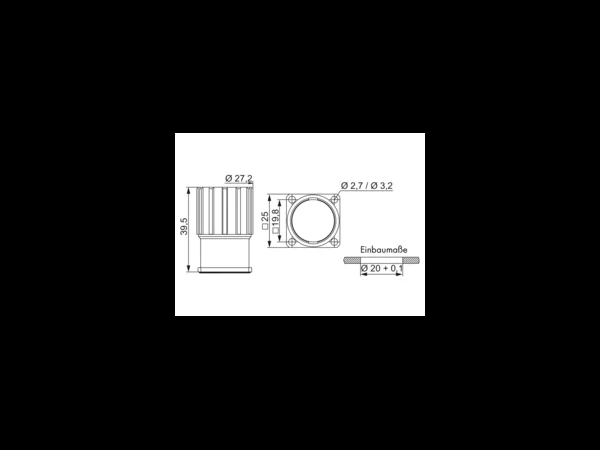 Panel Connector with knurled Nut