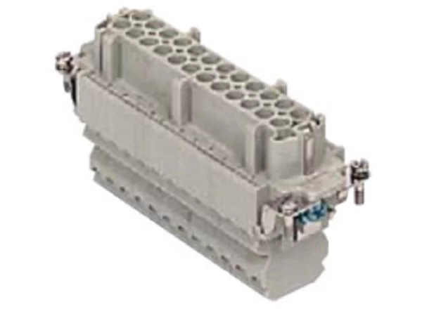 female insert, size 104.27, 24p+PE, silver, 2x spring, 16A, 500V