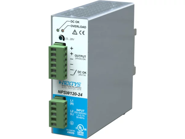 Power supply, 1,2Ph, 120W, DIN Rail, AC/DC, 24 Vdc, 5 A