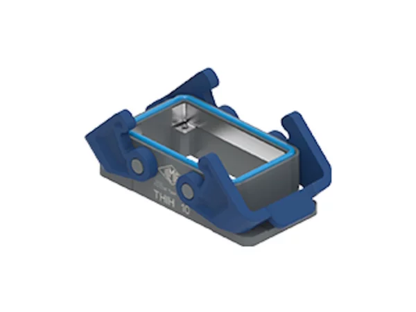 bulkhead mounting housing, size 57.27, T-TYPE /H plastic, 2 levers, PE-jumper