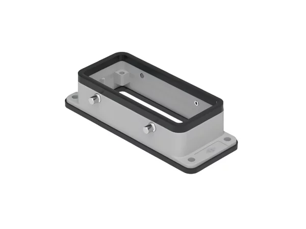 bulkhead mounting housing, size 77.27, C-TYPE alu, 4 pegs