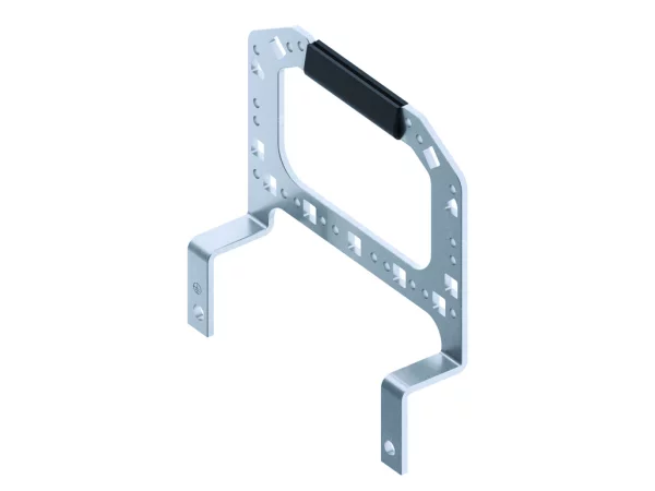 strain relief anchorage, angled, size 77.27, steel zinc plated, for PE- and GND-connection