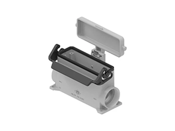 surface mounting housing, size 104.27, IL-BRID stainless steel, 1 lever, 2xM40 side