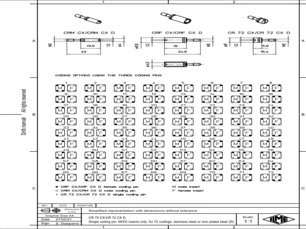 coding element, steel zinc plated, 72 coding possibilities, for inserts MIXO