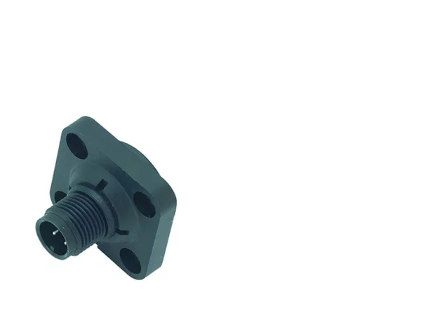 Square male panel mount connector